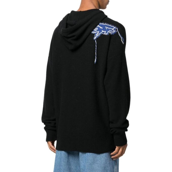 Off-White Men’ s FW22 Arrow Printing Knit Loose Fit Black