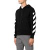 Off-White Men’ s FW22 Back Arrow Pattern Printing Hooded Long Sleeves Ordinary Version Black