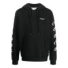 Off-White Men’ s FW22 Back Pattern Printing Hooded Long Sleeves Ordinary Version Black