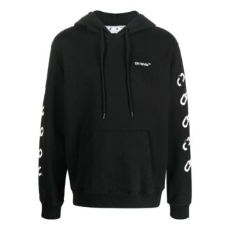 Off-White Men’ s FW22 Back Pattern Printing Hooded Long Sleeves Ordinary Version Black Off-White Men’ s FW22 Back Pattern Printing Hooded Long Sleeves Ordinary Version Black