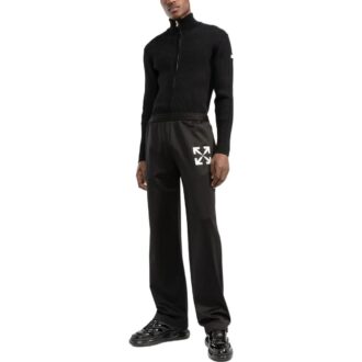 Off-White Men’ s FW22 Casual Arrow Pattern Sports Pants/Trousers/Joggers Black Off-White Men’ s FW22 Casual Arrow Pattern Sports Pants/Trousers/Joggers Black