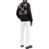 Off-White Men’ s FW22 Chain Logo Printing Round Neck Pullover Loose Fit Black