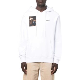 Off-White Men’ s FW22 Character Pattern Printing Loose Fit White Off-White Men’ s FW22 Character Pattern Printing Loose Fit White
