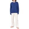 Off-White Men’ s FW22 Geometry Pattern Intarsia Knit Round Neck Long Sleeves Wool Sweater Blue