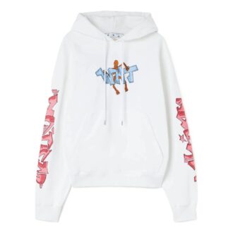 Off-White Men’ s FW22 Graffiti Loose Hooded Long Sleeves White Off-White Men’ s FW22 Graffiti Loose Hooded Long Sleeves White