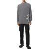 Off-White Men’ s FW22 Knit Long Sleeves Round Neck Wool Sweater Gray