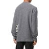Off-White Men’ s FW22 Knit Long Sleeves Round Neck Wool Sweater Gray