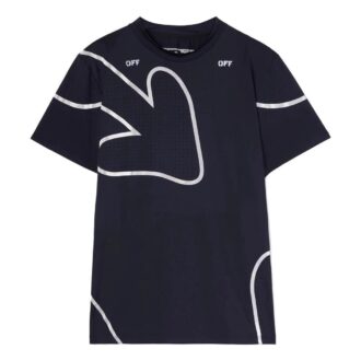 Off-White Men’ s FW22 Logo Arrow Pattern Printing Short Sleeve Slim Fit Black T-Shirt Off-White Men’ s FW22 Logo Arrow Pattern Printing Short Sleeve Slim Fit Black T-Shirt