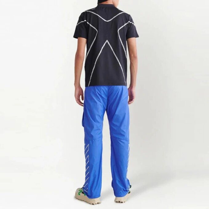 Off-White Men’ s FW22 Logo Arrow Pattern Printing Short Sleeve Slim Fit Black T-Shirt