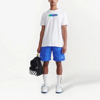 Off-White Men’ s FW22 Logo Diagonal Stripes Printing Drawstring Lacing Casual Shorts Version Blue Off-White Men’ s FW22 Logo Diagonal Stripes Printing Drawstring Lacing Casual Shorts Version Blue