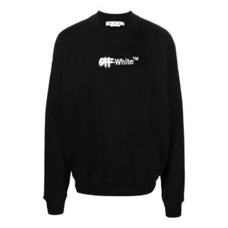 Off-White Men’ s FW22 Logo Embroidered Round Neck Long Sleeves Black Off-White Men’ s FW22 Logo Embroidered Round Neck Long Sleeves Black