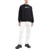 Off-White Men’ s FW22 Logo Embroidered Round Neck Long Sleeves Black