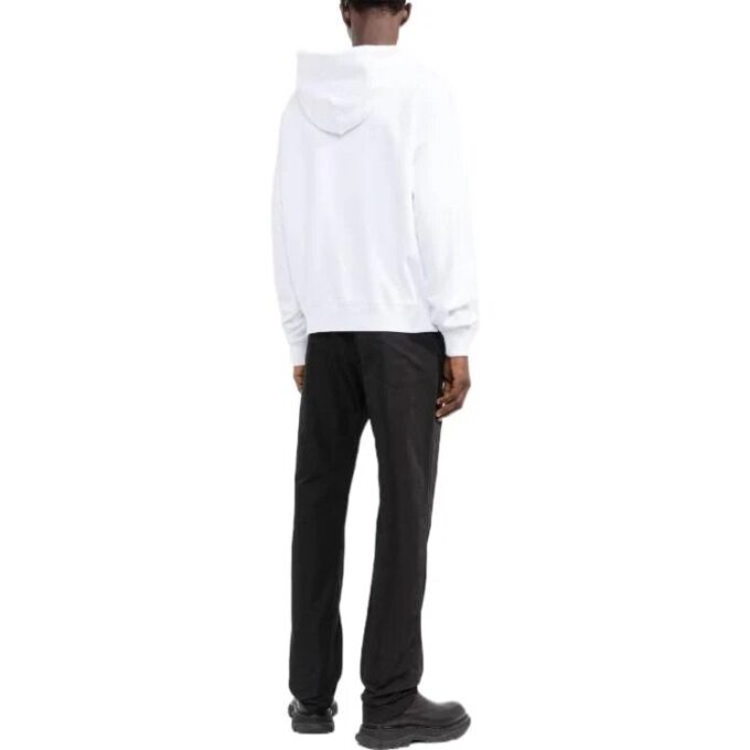 Off-White Men’ s FW22 Logo Printing Long Sleeves Pullover Loose Fit White