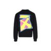 Off-White Men’ s FW22 Logo Printing Round Neck Hoodless Long Sleeves Black