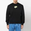 Off-White Men’ s FW22 Logo Printing Round Neck Hoodless Long Sleeves Black