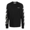 Off-White Men’ s FW22 Logo Printing Round Neck Long Sleeves Black T-Shirt