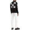 Off-White Men’ s FW22 Logo Printing Round Neck Long Sleeves Black T-Shirt