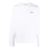 Off-White Men’ s FW22 Logo Printing Round Neck Long Sleeves Pullover Loose Fit White