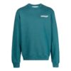 Off-White Men’ s FW22 Logo Printing Round Neck Long Sleeves Version Lake Blue