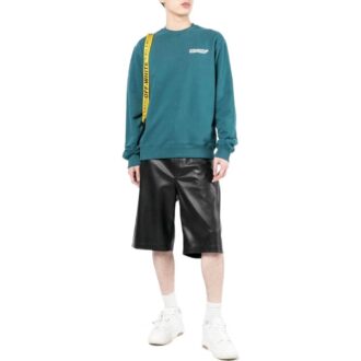 Off-White Men’ s FW22 Logo Printing Round Neck Long Sleeves Version Lake Blue Off-White Men’ s FW22 Logo Printing Round Neck Long Sleeves Version Lake Blue