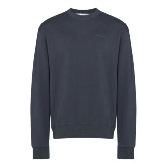 Off-White Men’ s FW22 Logo Printing Round Neck Pullover Navy Blue Off-White Men’ s FW22 Logo Printing Round Neck Pullover Navy Blue