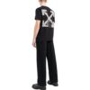 Off-White Men’ s FW22 Logo Printing Round Neck Pullover Short Sleeve Black T-Shirt