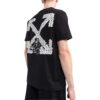 Off-White Men’ s FW22 Logo Printing Round Neck Pullover Short Sleeve Black T-Shirt