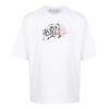 Off-White Men’ s FW22 Logo Printing Round Neck Pullover Short Sleeve Loose Fit White T-Shirt