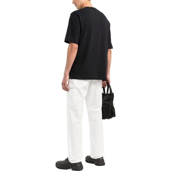 Off-White Men’ s FW22 Logo Printing Round Neck Short Sleeve Black T-Shirt