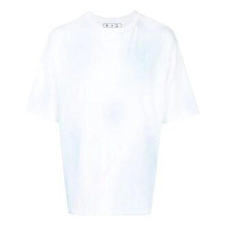 Off-White Men’ s FW22 Logo Printing Round Neck Short Sleeve Blue White T-Shirt Off-White Men’ s FW22 Logo Printing Round Neck Short Sleeve Blue White T-Shirt
