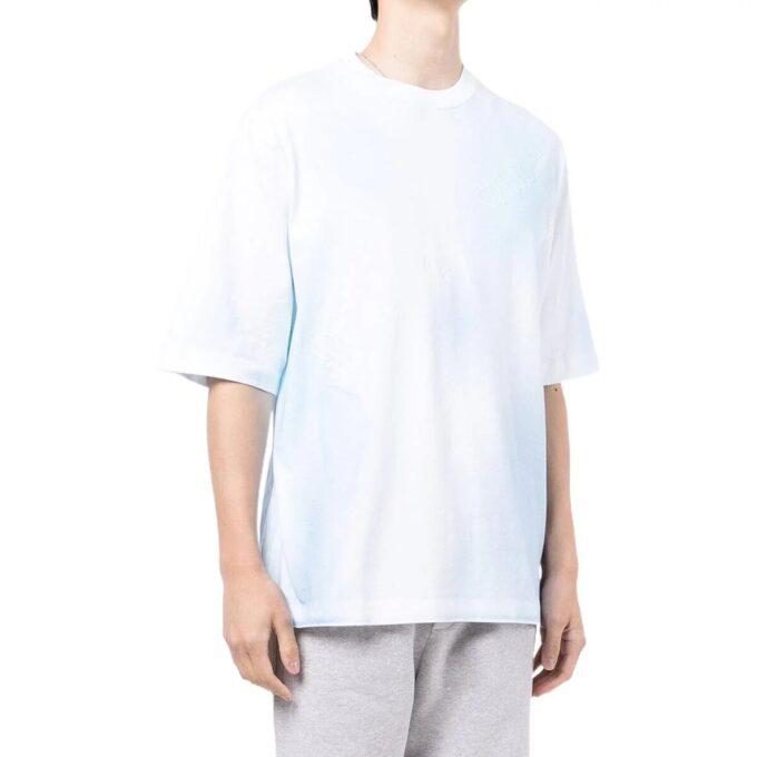 Off-White Men’ s FW22 Logo Printing Round Neck Short Sleeve Blue White T-Shirt