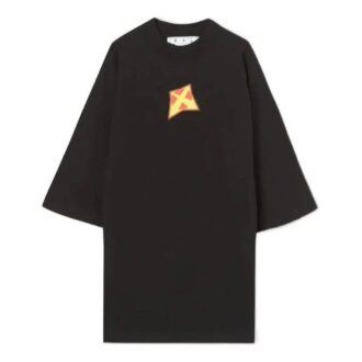 Off-White Men’ s FW22 Logo Printing Round Neck Short Sleeve Loose Fit Black T-Shirt Off-White Men’ s FW22 Logo Printing Round Neck Short Sleeve Loose Fit Black T-Shirt