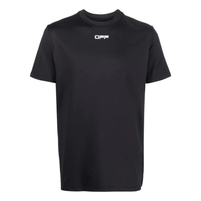 Off-White Men’ s FW22 Logo Printing Round Neck Short Sleeve Version Black T-Shirt