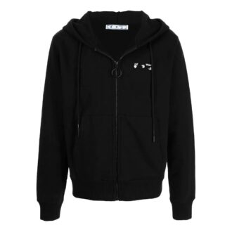 Off-White Men’ s FW22 Logo Printing Zipper Hooded Long Sleeves Version Black Off-White Men’ s FW22 Logo Printing Zipper Hooded Long Sleeves Version Black