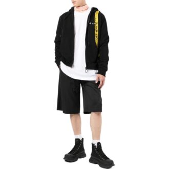 Off-White Men’ s FW22 Logo Printing Zipper Hooded Long Sleeves Version Black Off-White Men’ s FW22 Logo Printing Zipper Hooded Long Sleeves Version Black