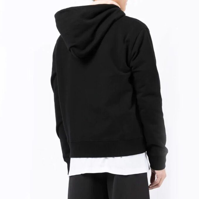 Off-White Men’ s FW22 Logo Printing Zipper Hooded Long Sleeves Version Black