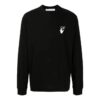 Off-White Men’ s FW22 Logo Round Neck Long Sleeves Version Black