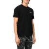 Off-White Men’ s FW22 Logo Stripe Round Neck Short Sleeve Black T-Shirt