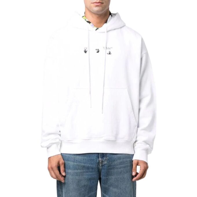 Off-White Men’ s FW22 Pattern Hooded Long Sleeves Version White