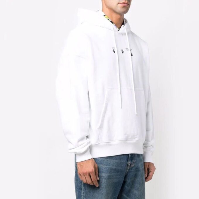 Off-White Men’ s FW22 Pattern Hooded Long Sleeves Version White