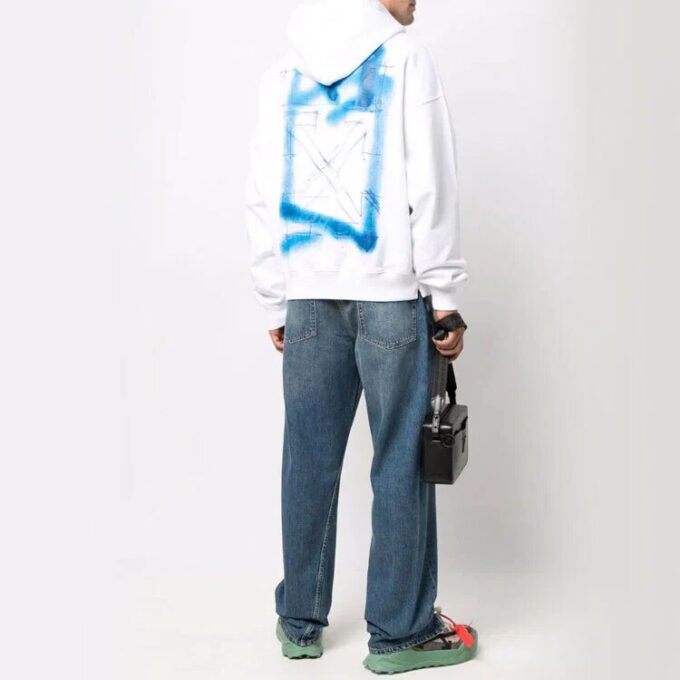 Off-White Men’ s FW22 Pattern Hooded Long Sleeves Version White