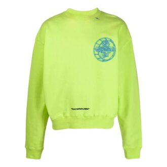 Off-White Men’ s FW22 Pattern Printing Pullover Long Sleeves Version Green