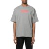 Off-White Men’ s FW22 Slogan Printing Round Neck Short Sleeve Ordinary Version Gray T-Shirt