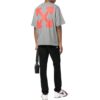 Off-White Men’ s FW22 Slogan Printing Round Neck Short Sleeve Ordinary Version Gray T-Shirt