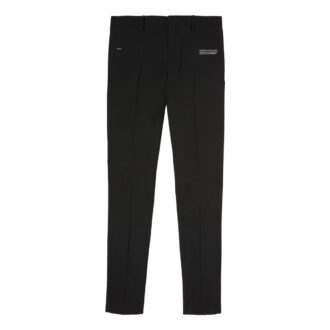 Off-White Men’ s FW22 Solid Color Alphabet Printing Straight-Leg Casual Trousers Ordinary Version Black Off-White Men’ s FW22 Solid Color Alphabet Printing Straight-Leg Casual Trousers Ordinary Version Black