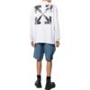 Off-White Men’ s FW22 Solid Color Arrow Pattern Logo Printing Round Neck White
