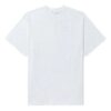 Off-White Men’ s FW22 Solid Color Back Stripe Printing Round Neck Short Sleeve White T-Shirt