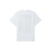 Off-White Men’ s FW22 Solid Color Back Stripe Printing Round Neck Short Sleeve White T-Shirt