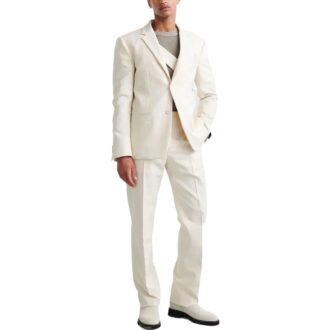 Off-White Men’ s FW22 Solid Color Buckle Belt Straight Casual Pants/Trousers White Off-White Men’ s FW22 Solid Color Buckle Belt Straight Casual Pants/Trousers White