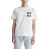 Off-White Men’ s FW22 Solid Color Diagonal Arrow Printing Round Neck Short Sleeve White T-Shirt